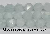 CNG7260 15.5 inches 6mm faceted nuggets aquamarine beads