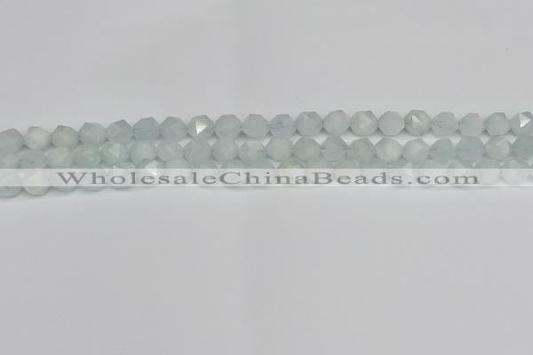 CNG7260 15.5 inches 6mm faceted nuggets aquamarine beads