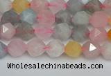 CNG7265 15.5 inches 6mm faceted nuggets morganite beads