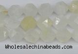 CNG7285 15.5 inches 6mm faceted nuggets white moonstone beads