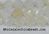 CNG7286 15.5 inches 8mm faceted nuggets white moonstone beads