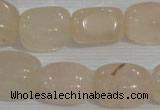 CNG729 15.5 inches 15*18mm nuggets rose quartz beads wholesale