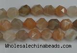 CNG7290 15.5 inches 6mm faceted nuggets moonstone beads