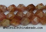 CNG7295 15.5 inches 6mm faceted nuggets sunstone beads