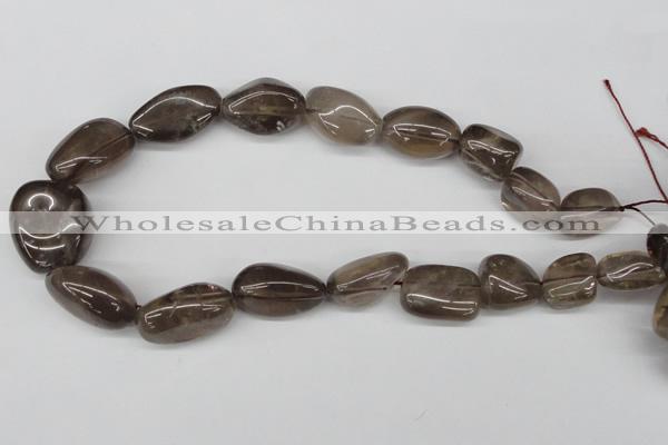 CNG73 15.5 inches 10*14mm - 20*30mm nuggets smoky quartz beads