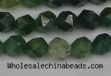 CNG7336 15.5 inches 8mm faceted nuggets moss agate beads