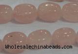 CNG734 15.5 inches 12*18mm nuggets rose quartz beads wholesale