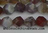 CNG7346 15.5 inches 8mm faceted nuggets botswana agate beads