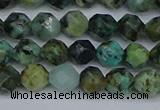 CNG7385 15.5 inches 6mm faceted nuggets African turquoise beads