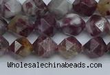 CNG7410 15.5 inches 6mm faceted nuggets tourmaline beads