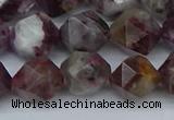 CNG7412 15.5 inches 10mm faceted nuggets tourmaline beads