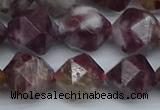 CNG7413 15.5 inches 12mm faceted nuggets tourmaline beads