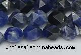 CNG7436 15.5 inches 8mm faceted nuggets sodalite gemstone beads