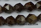 CNG7442 15.5 inches 10mm faceted nuggets bronzite gemstone beads