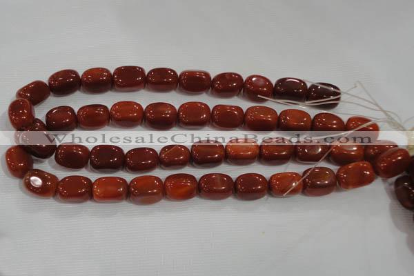 CNG747 15.5 inches 13*18mm nuggets red agate beads wholesale