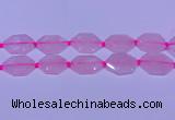 CNG7510 15.5 inches 25*35mm - 30*40mm faceted freeform rose quartz beads