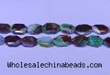 CNG7518 25*35mm - 30*40mm faceted freeform australia chrysoprase beads