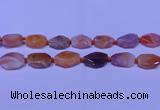 CNG7528 18*25mm - 25*35mm faceted freeform red Botswana agate beads