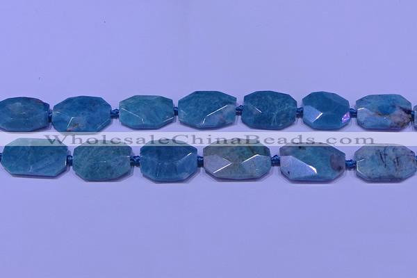 CNG7530 15.5 inches 18*25mm - 25*35mm faceted freeform amazonite beads