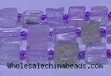 CNG7540 15.5 inches 6*8mm - 10*12mm freeform kunzite beads