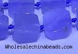 CNG7604 15.5 inches 14*15mm - 15*16mm freeform blue chalcedony beads