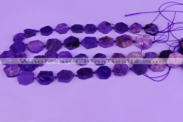 CNG7614 15.5 inches 13*14mm - 16*18mm freeform charoite beads