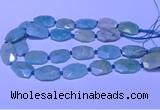 CNG7625 20*30mm - 22*32mm faceted freeform amazonite beads