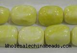 CNG764 15.5 inches 13*18mm nuggets lemon jade beads wholesale