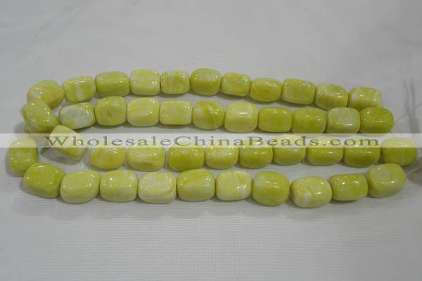 CNG764 15.5 inches 13*18mm nuggets lemon jade beads wholesale