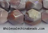 CNG7660 12*16mm - 13*18mm faceted nuggets pink botswana agate beads