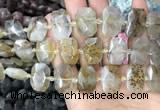 CNG7760 13*18mm - 15*25mm faceted freeform scenic quartz beads