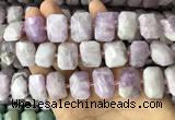 CNG7763 13*18mm - 15*25mm faceted freeform kunzite beads