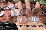 CNG7873 22*30mm - 28*35mm faceted freeform red agate beads