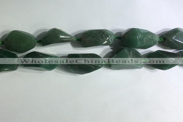 CNG7962 15.5 inches 15*25mm - 20*40mm nuggets green aventurine beads