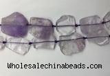 CNG7974 25*30mm - 35*45mm freeform light amethyst slab beads