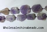 CNG7976 25*30mm - 35*45mm freeform lavender amethyst slab beads