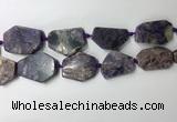 CNG7982 25*30mm - 35*45mm freeform charoite slab beads