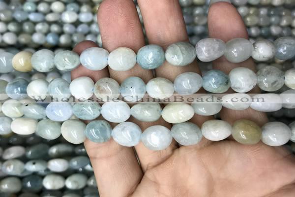 CNG8041 15.5 inches 8*10mm nuggets aquamarine beads wholesale