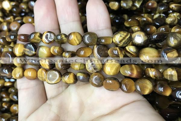 CNG8048 15.5 inches 8*10mm nuggets yellow tiger eye beads