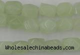 CNG806 15.5 inches 8*12mm faceted nuggets New jade beads