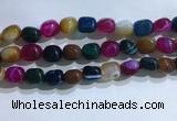 CNG8145 15.5 inches 8*12mm nuggets striped agate beads wholesale