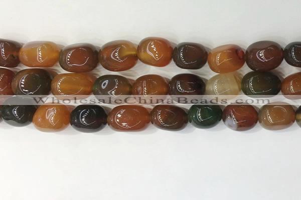 CNG8251 15.5 inches 13*18mm nuggets agate beads wholesale