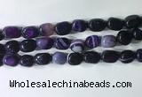 CNG8267 15.5 inches 13*18mm nuggets striped agate beads wholesale