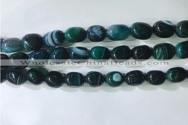 CNG8274 15.5 inches 13*18mm nuggets striped agate beads wholesale