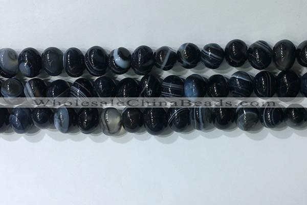 CNG8353 15.5 inches 10*12mm nuggets striped agate beads wholesale