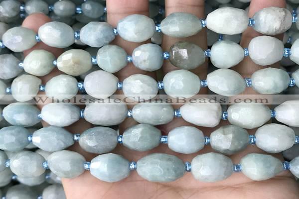 CNG8510 15.5 inches 10*12mm - 11*15mm faceted nuggets aquamarine beads