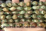 CNG8539 15.5 inches 8*10mm - 9*13mm faceted nuggets rhyolite beads