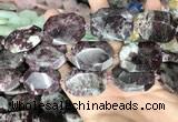 CNG8560 22*30mm - 25*35mm faceted freeform tourmaline beads