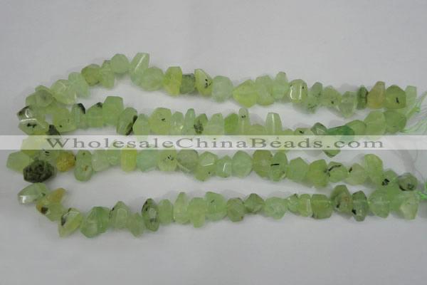 CNG858 15.5 inches 11*15mm faceted nuggets prehnite beads wholesale