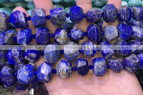 CNG8601 12*16mm - 13*18mm faceted nuggets lapis lazuli beads